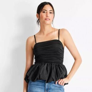 Ruched Bubble Tank Top Size Small NWOT, Feminine Chic, Date Night